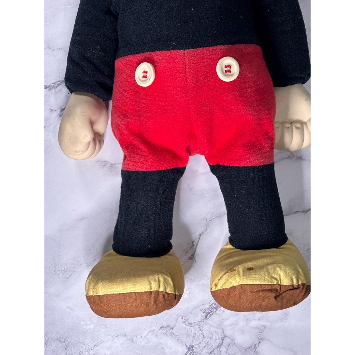 Vintage 1970's Marching Mickey Mouse Hasbro Plush Doll Disney