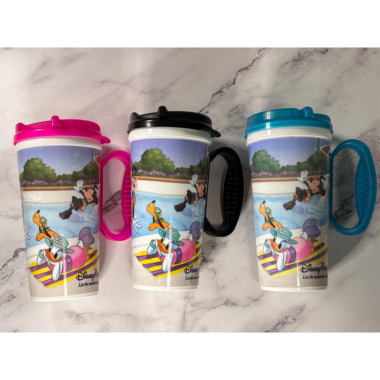 Lot of 3 Walt Disney Parks World Resort Let the Memories Begin Suvinior Cup