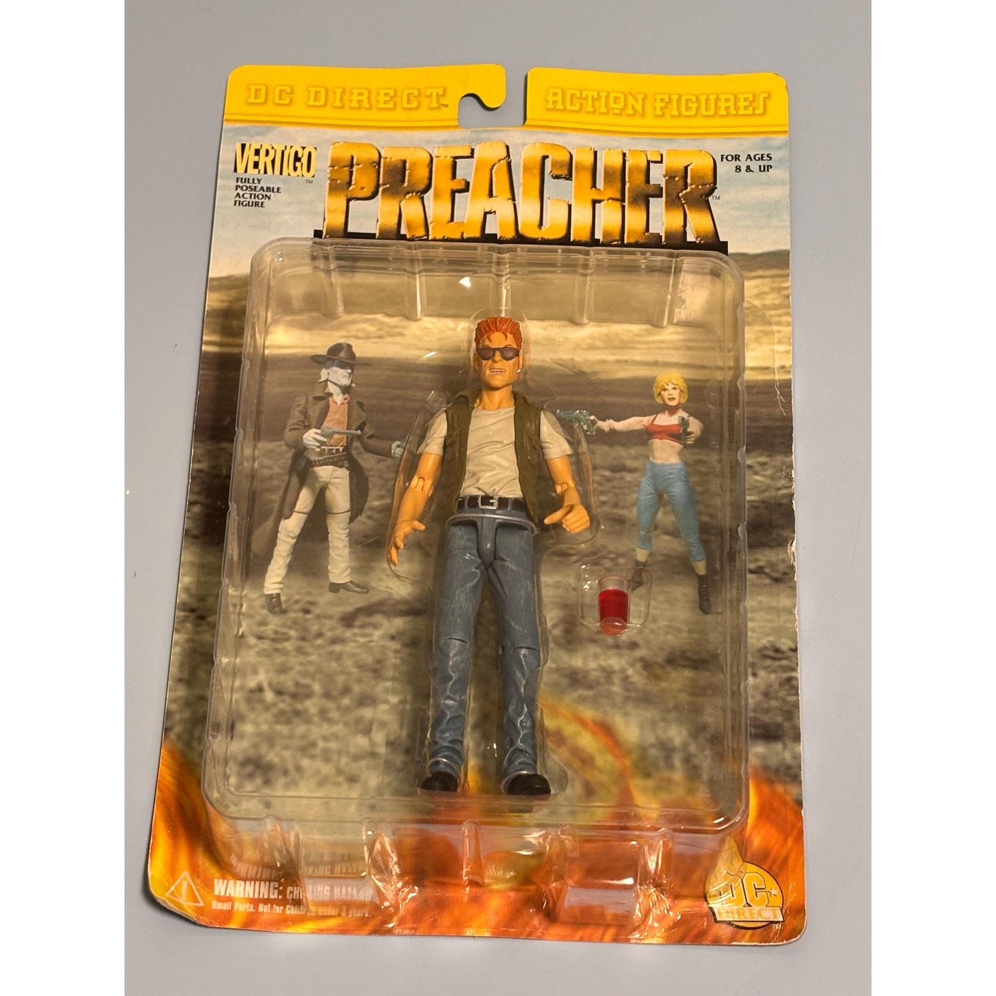2000 DC Direct Vertigo Preacher Cassidy Fully Poseable Action Figure 6" Sealed