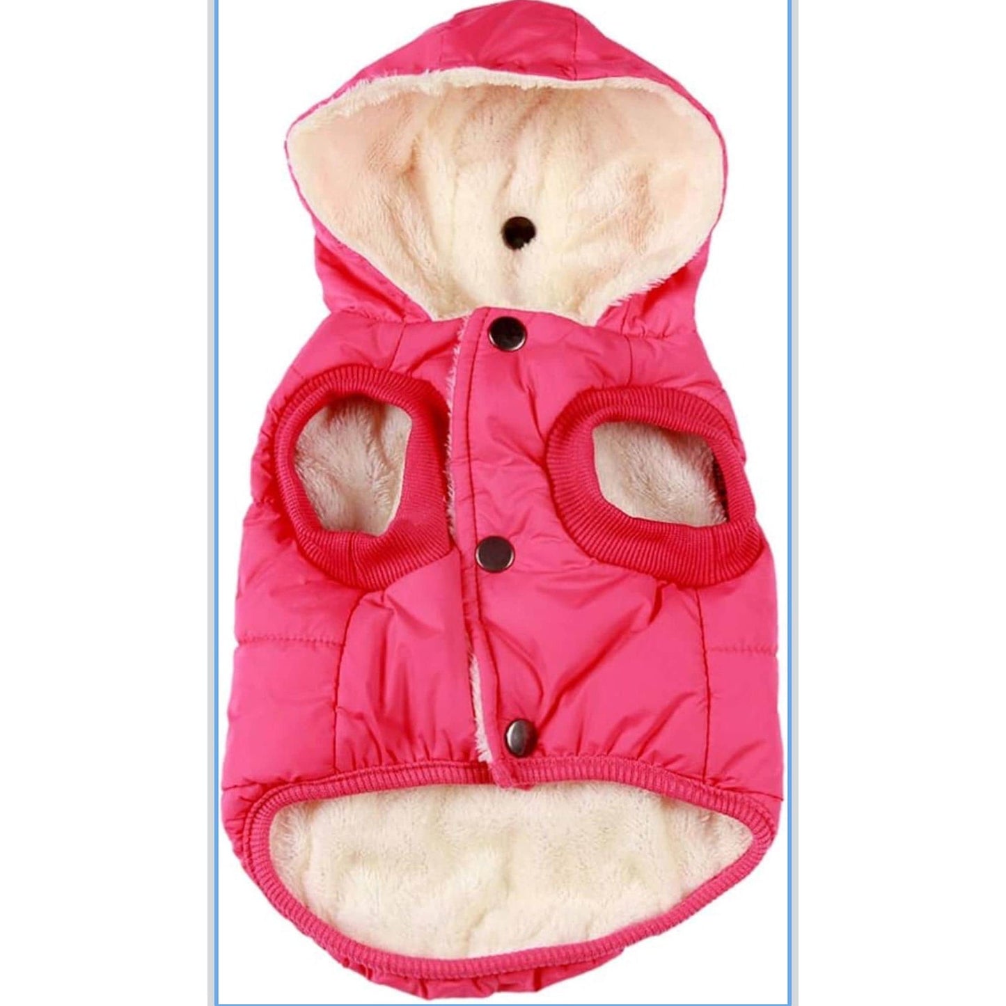Vecomfy Fleece Dog Hoodie Small Dogs Jacket Puppy Coats with Hooded Pink M NWT