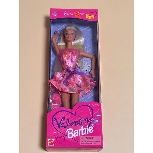 Mattel 1997 Special Edition Valentine Blonde Barbie Doll In Box - 17649