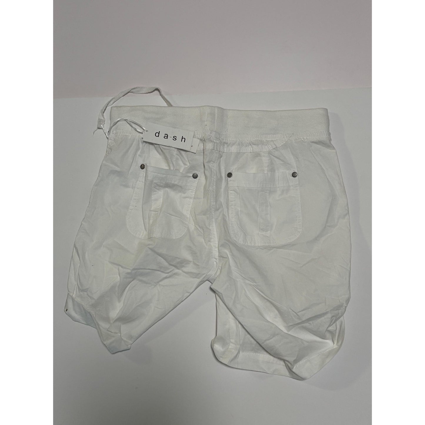 SNWT Dash White Stretch Adjustable Marguerita Bermuda Shorts S NWT