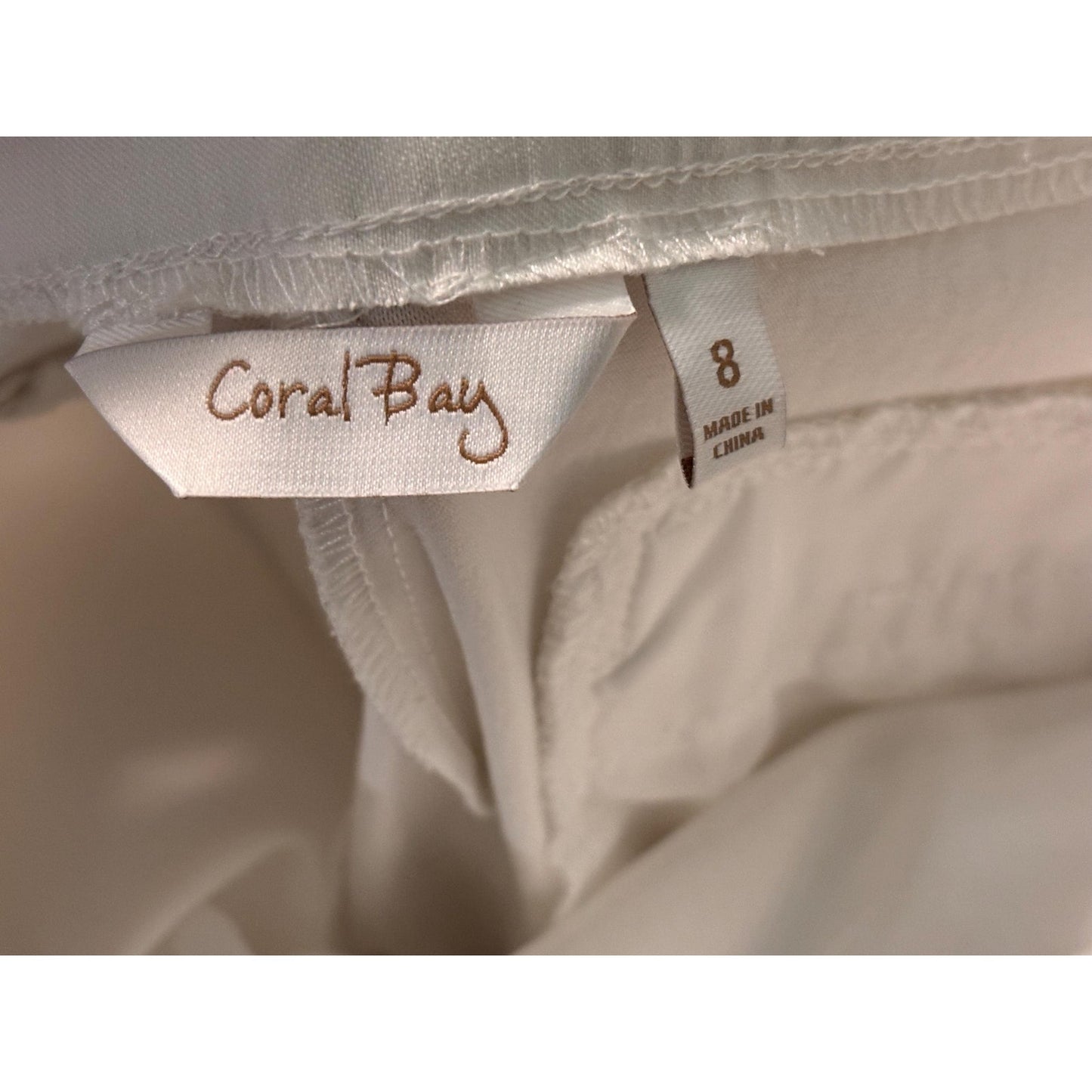 Carol Bay Women White Capri Business Casual Dress Pants 8 NWT
