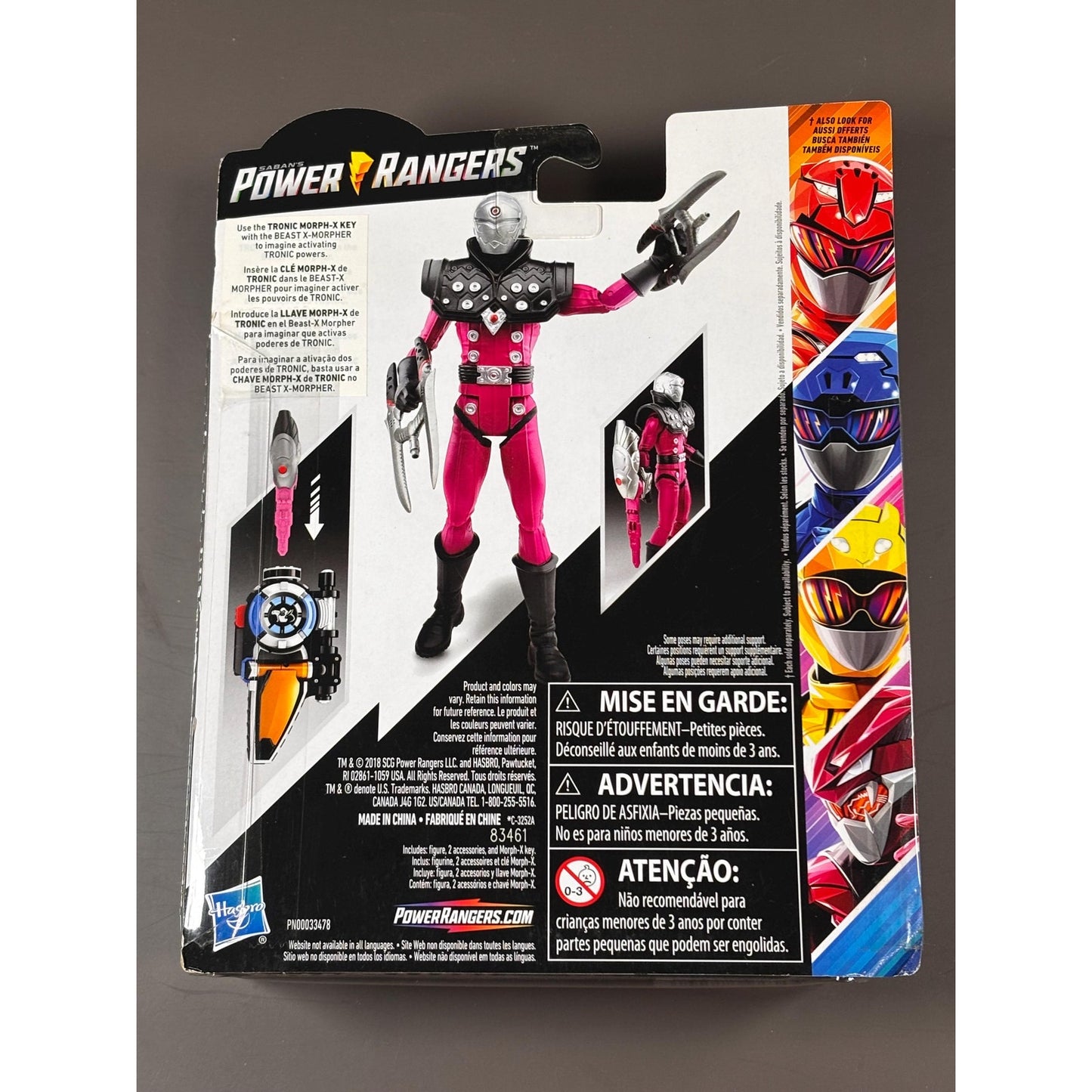 Hasbro Power Rangers Beast Morphers Tronic Figure w/2 Accessories 6” Morph-X Key