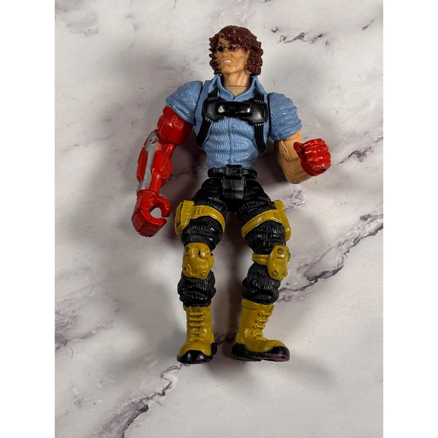 Bionic Commando Cyborg Robot 4.5" Loose Action Figure with Red Arm