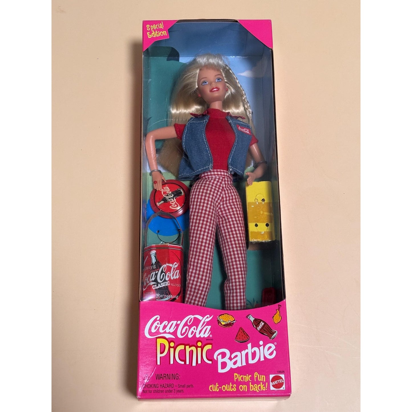 New in Box BARBIES Coca-Cola Picnic Barbie Collectible Doll 1997 19626