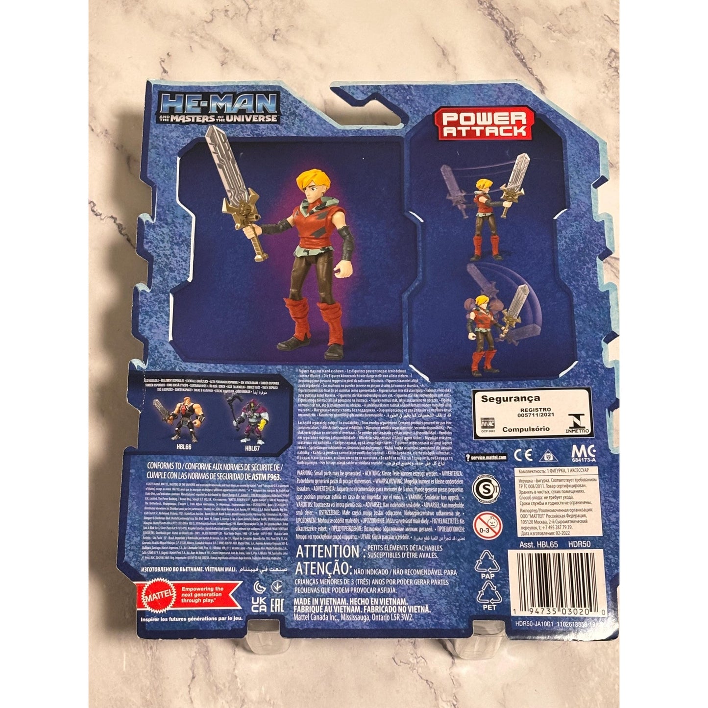 He-Man Masters of the Universe Power Attack Prince Adam Action figure, 2021