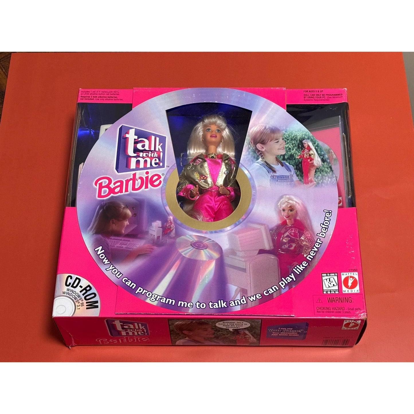 Vintage 1997 Talk with Me! Interactive Barbie Programmable Doll w/CD-ROM 17350