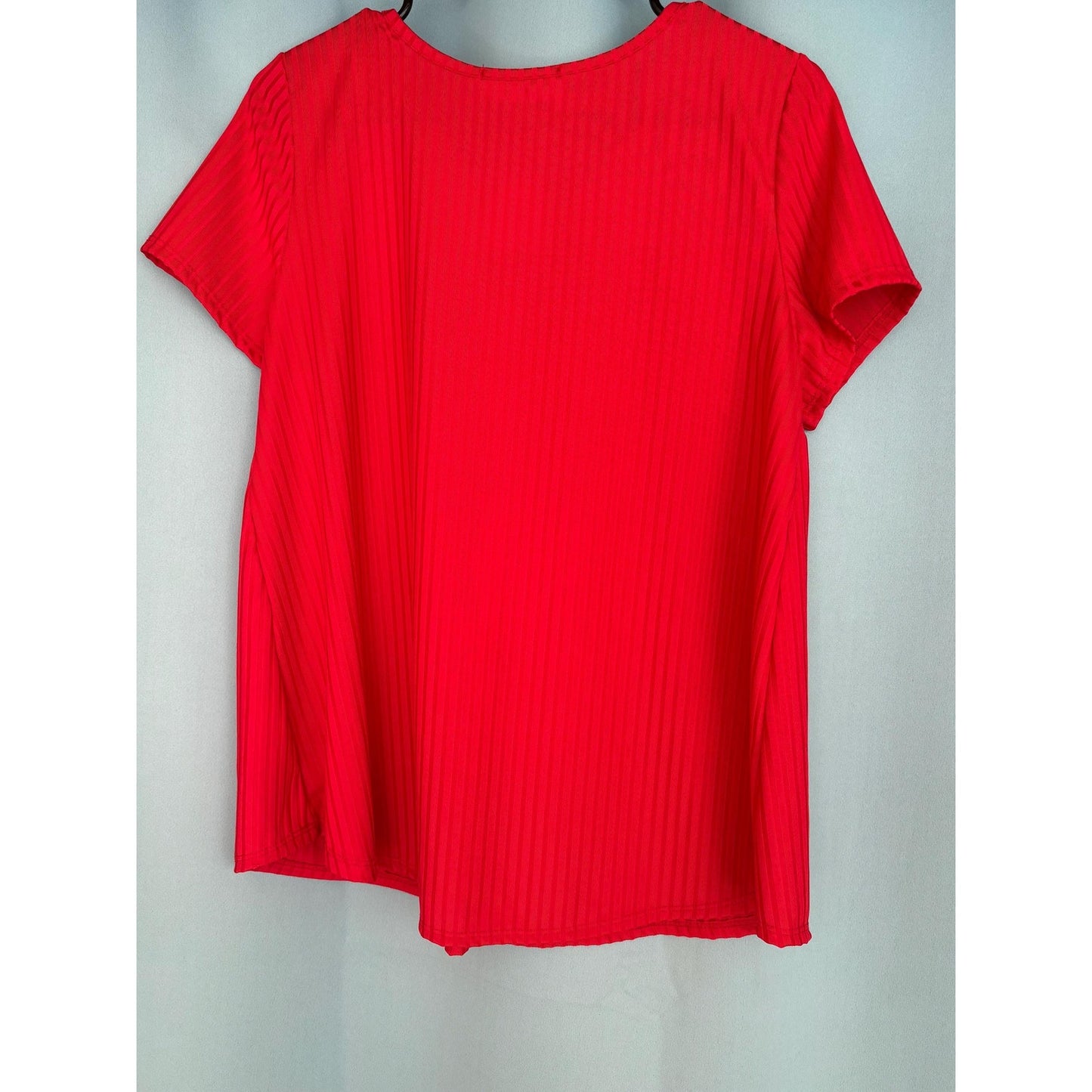 Star Vixen Red Ribbed Top Petite L NWT