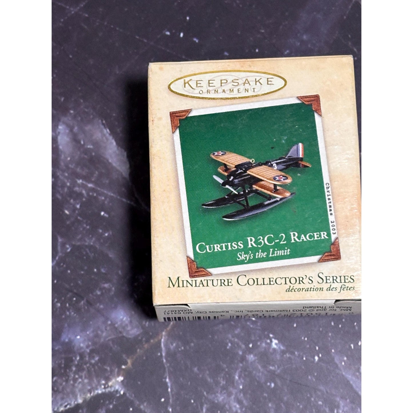 2003 Hallmark Keepsake Miniature Ornament Curtiss R3C-2 Racer Skys the Limit 3rd