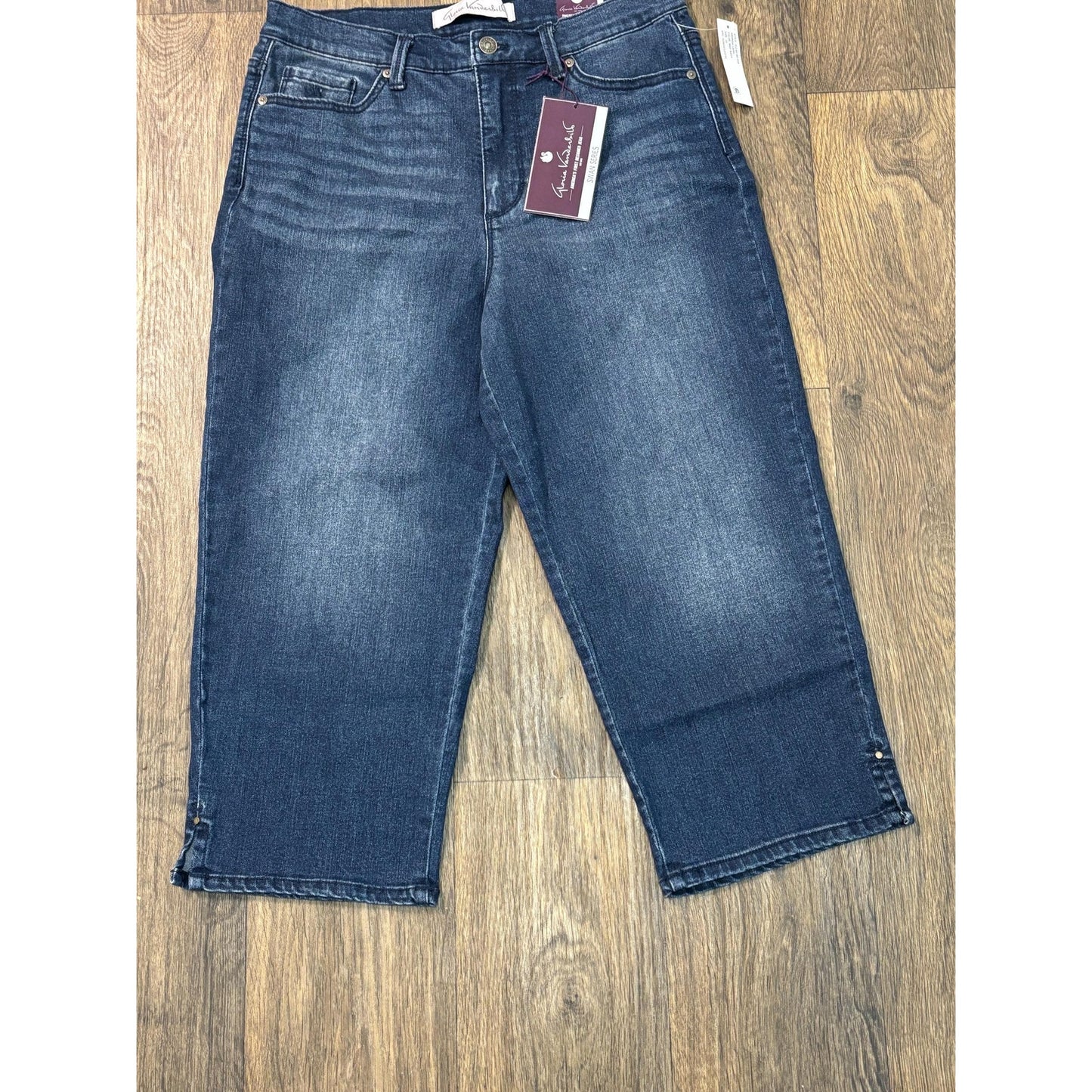 Gloria Vanderbilt Women's Amanda Capri Dark Navy Blue Jeans Classic Rise 10 NWT