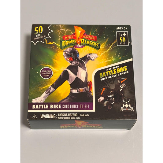 Hasbro Mighty Morphin Power Rangers Black Ranger & Battle Bike Construction Set