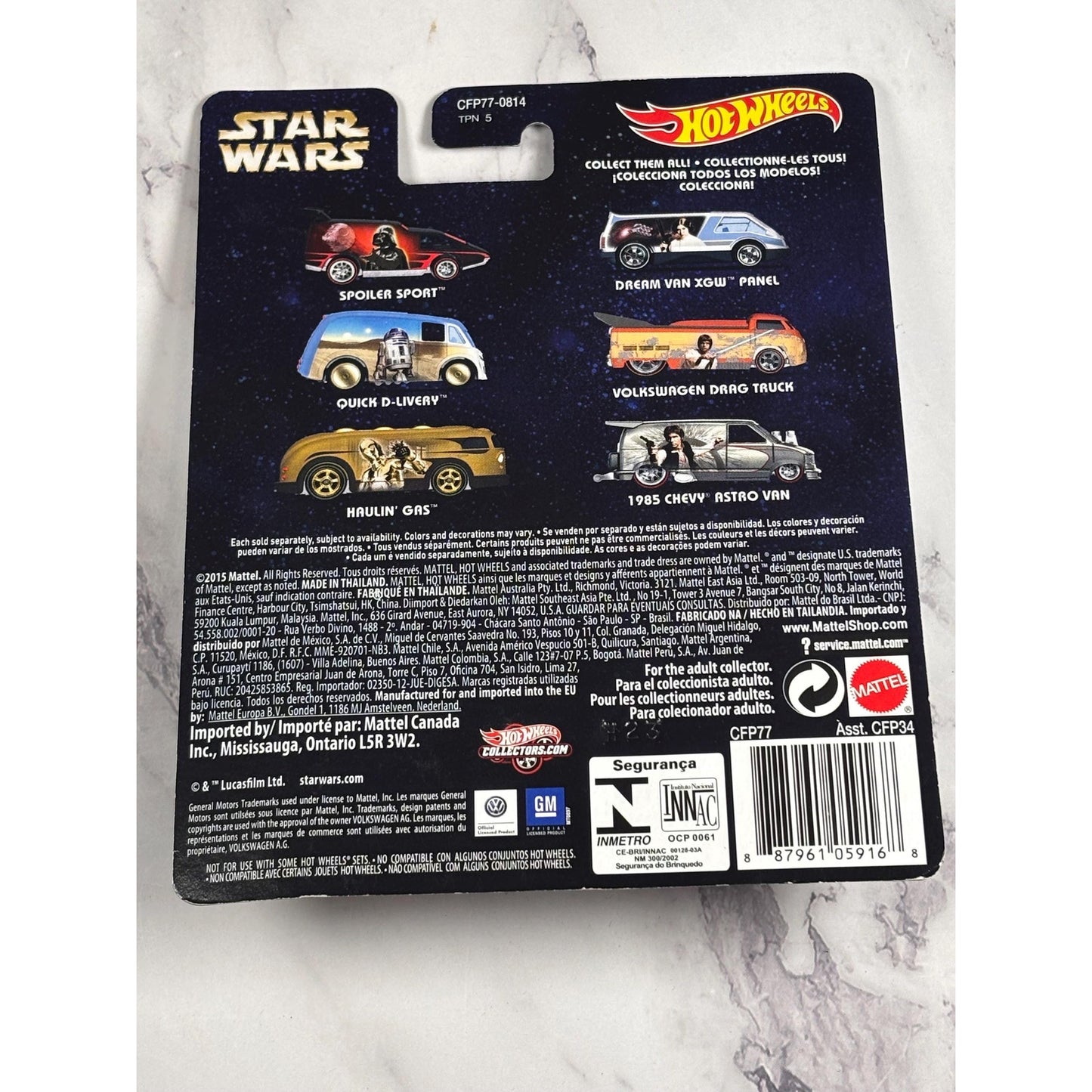 Hot Wheels Star Wars Quick D-Livery 1:64 Pop Culture R2-D2 Real Riders New 2015