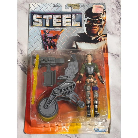 Vntg 1997 Kenner STEEL Superman Lt. SPARKS w/ Mobile Defense Power Wheel Chair