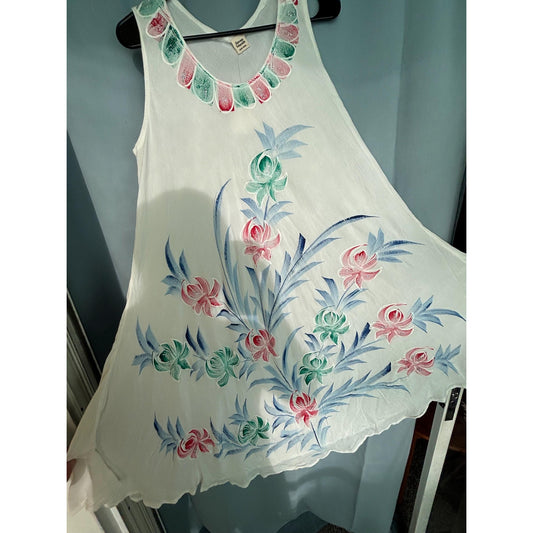 Seven Islands Beach Pool Cover Up Dress One Size Woman’s Floral Flowers NWT