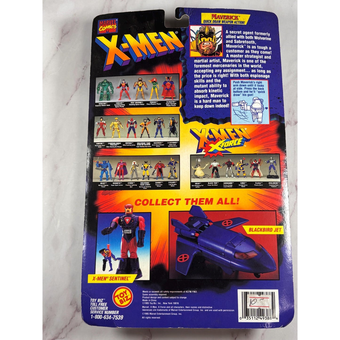 1995 Toy Biz Marvel Comics X-Men Mutant Genesis Series- Maverick Action Figure