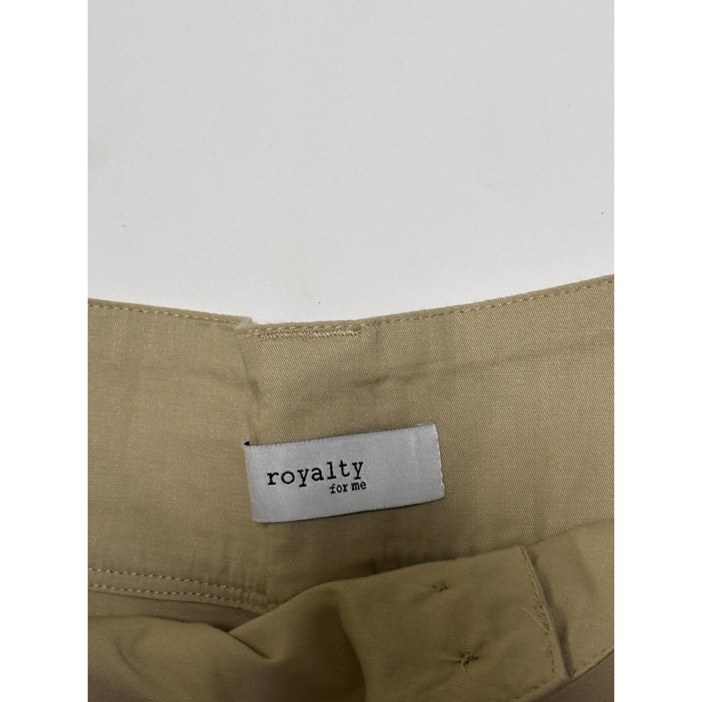 Royalty For Me Women's Hi Rise Shorts Stretch Khaki Brown Beige Size 6 NWT