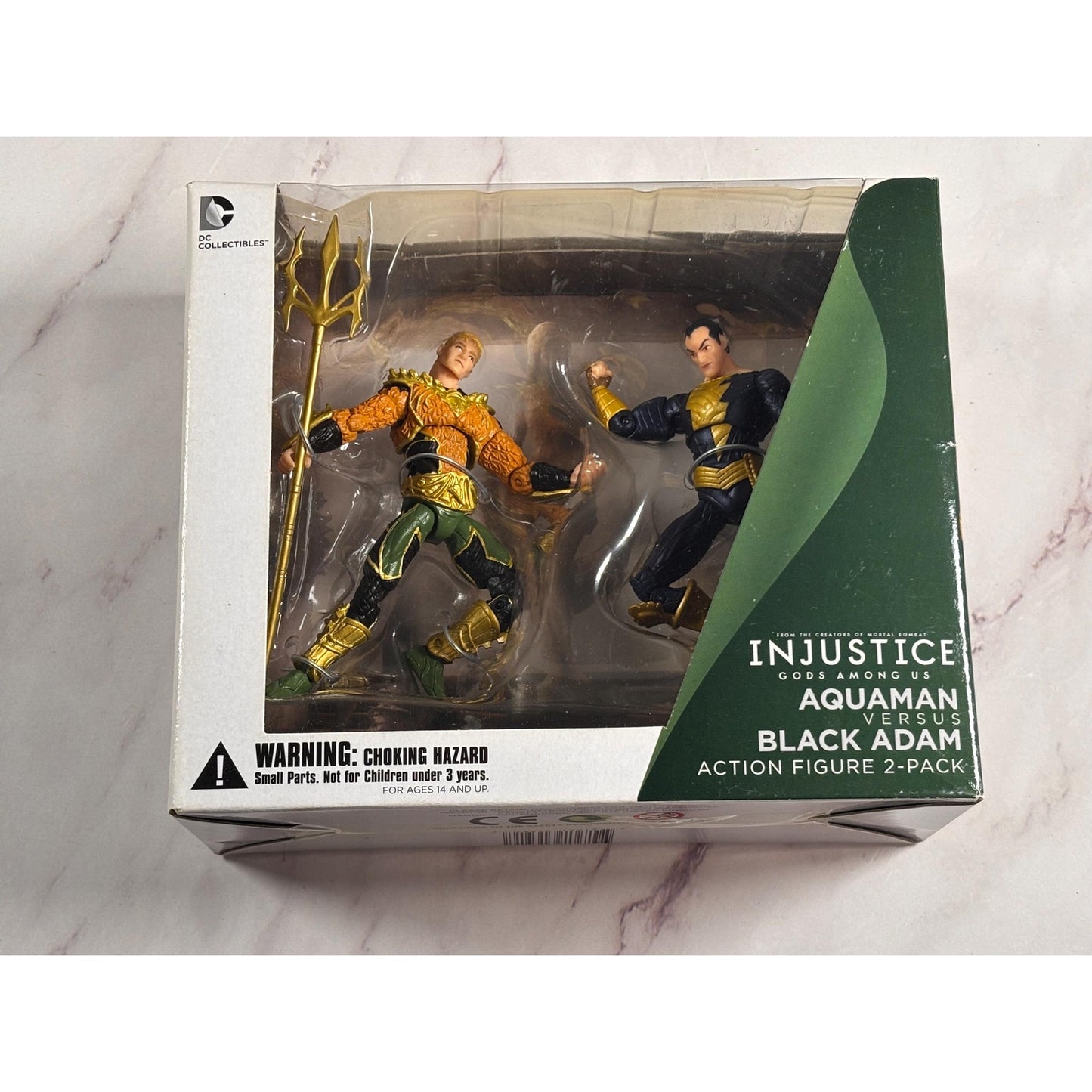 Injustice Gods Among Us Aquaman vs Black Adam Action Figure 2-Pack, 1:18 3.75"