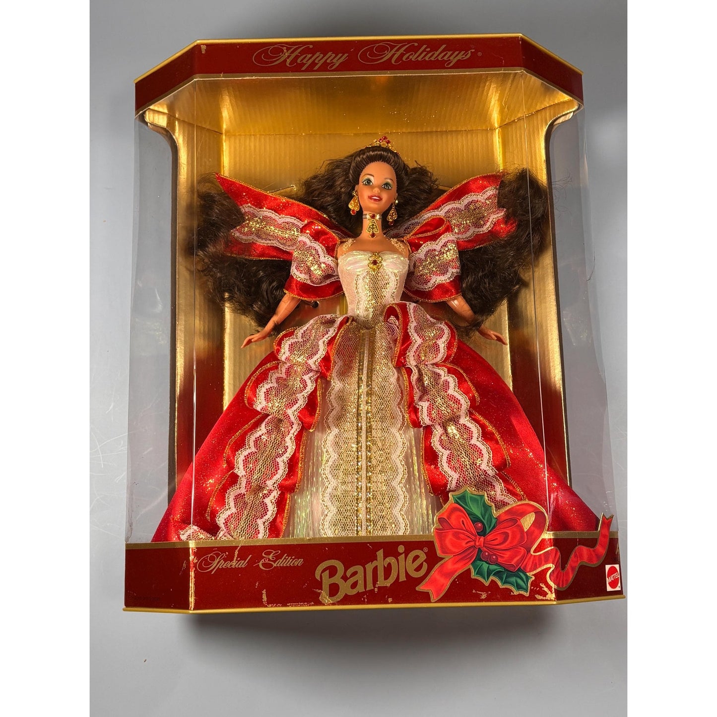 1997 Happy Holidays Special Edition Barbie Doll Mattel No. 17832 Christmas Gold