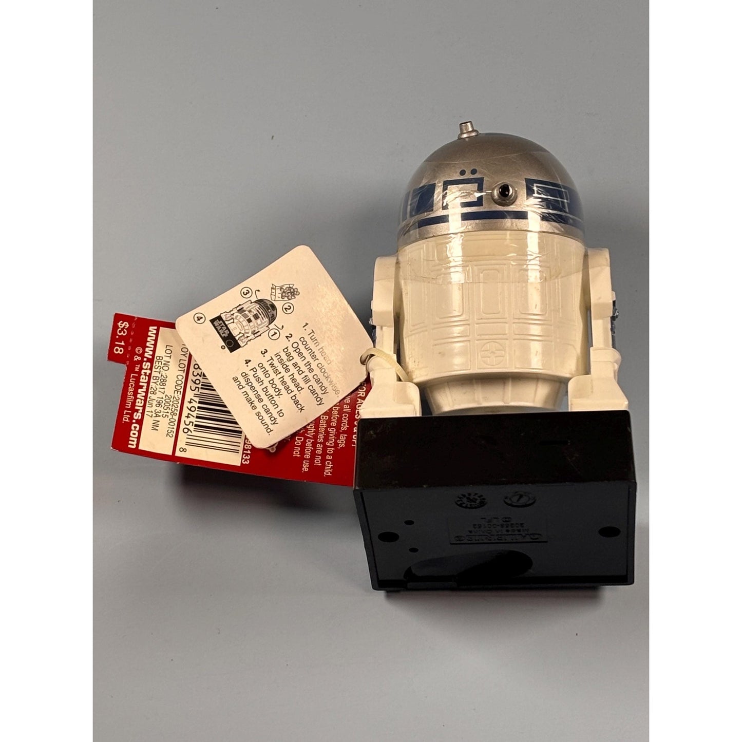 Disney Star Wars R2-D2 Droid Candy Dispenser with Sound 4.5" Tall Galerie New