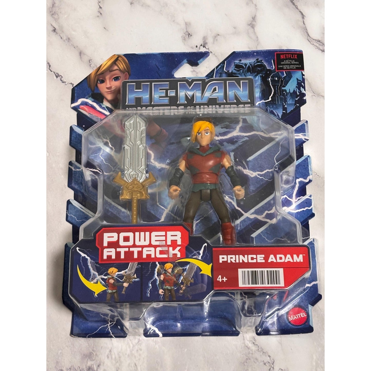 He-Man Masters of the Universe Power Attack Prince Adam Action figure, 2021