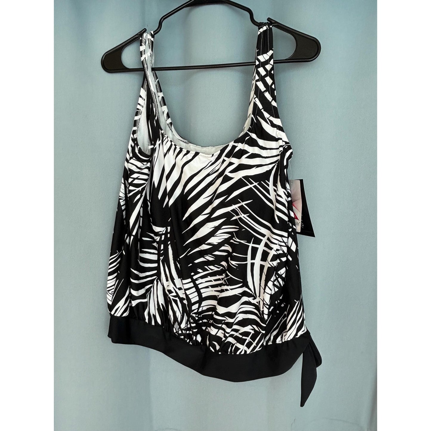 Maxine Of Hollywood Shadow Palms Scoop Blouson Tank Top Swimsuit 14 NWT