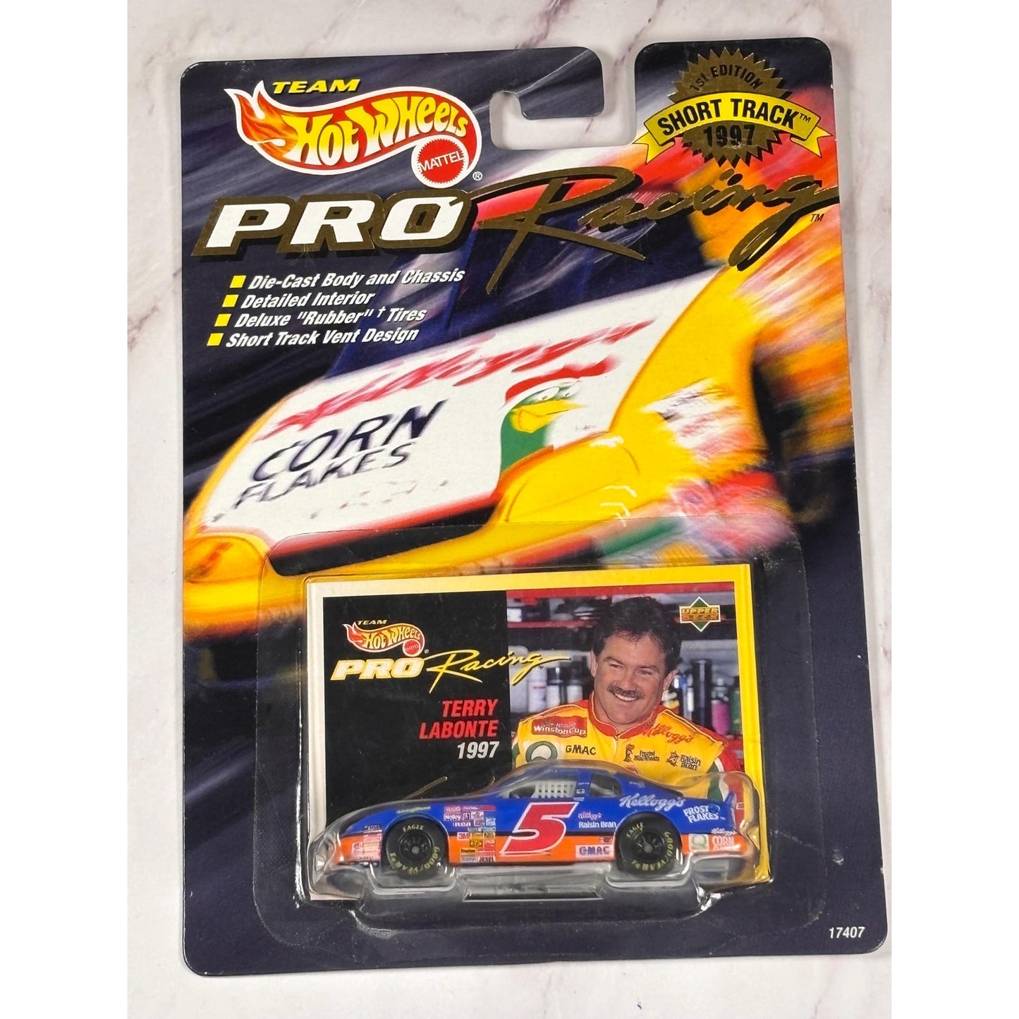 Lot of 2 VTG Hot Wheels Racing Nascar #5 Terry Labonte 1997 Corn Flakes