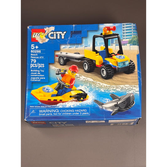 LEGO City Beach Rescue ATV Set 60286 79 pcs Minifigure Jet Ski Shark 5+