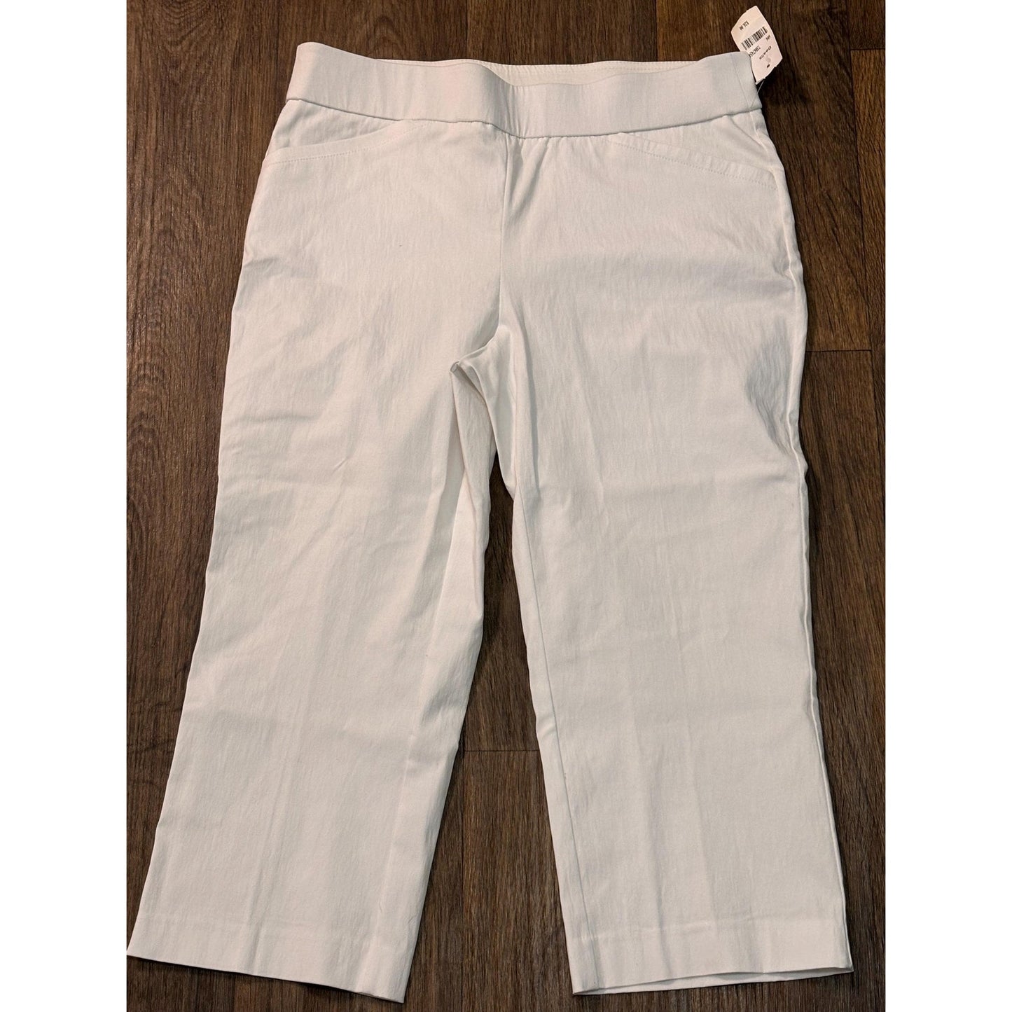 Carol Bay Women White Capri Business Casual Dress Pants 8 NWT