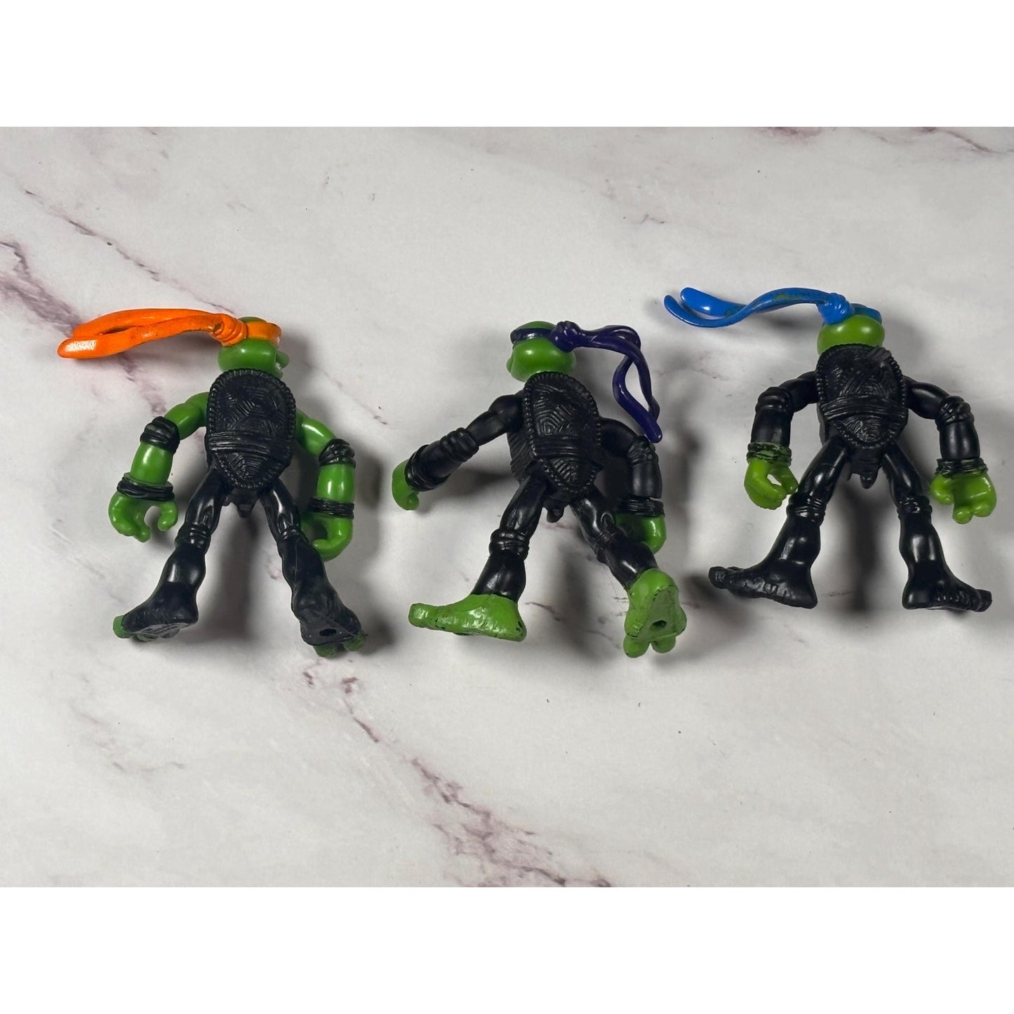Lot of 3 TMNT Teenage Mutant Ninja Turtles 2.5" 2007 Playmates Action Figures