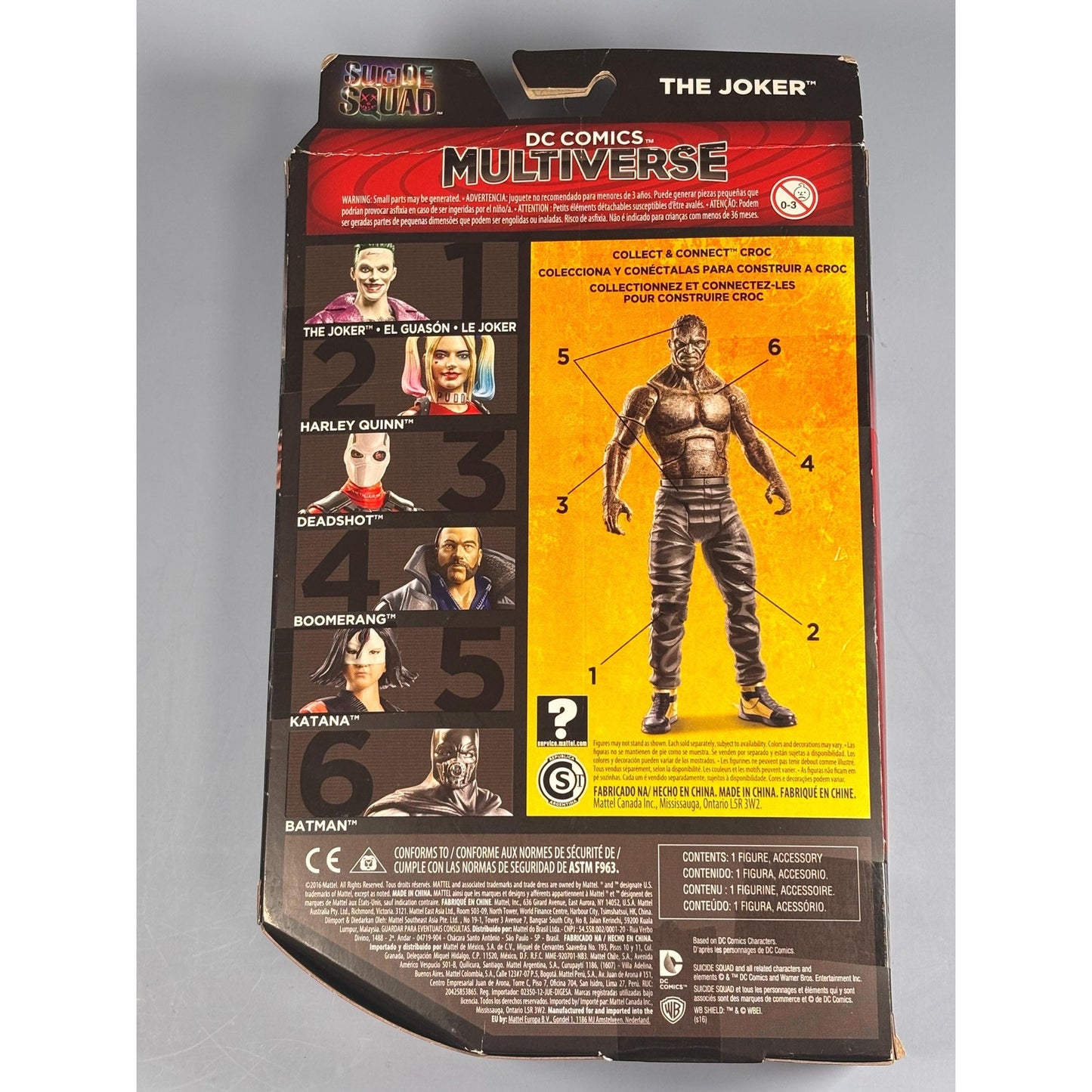 DC Comics Universe Multiverse 6" Suicide Squad The Joker Batman Figure BAF Croc