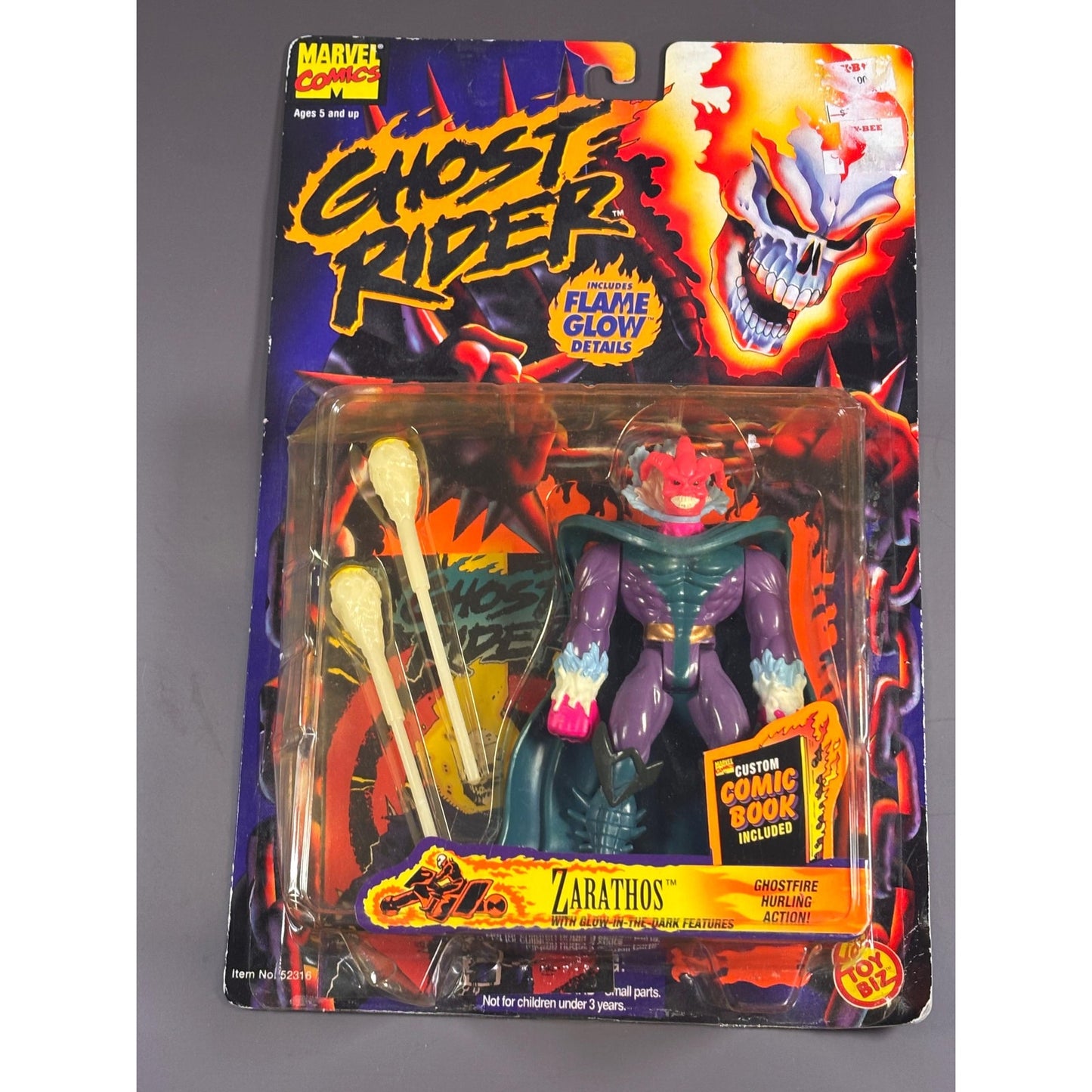 Vintage Ghost Rider Action Figure Zarathos Ghostfire Toybiz Marvel 1996 New