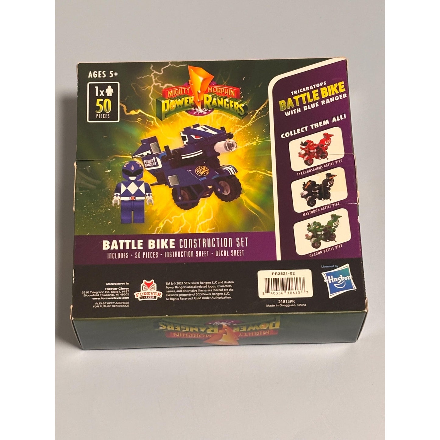 Hasbro Mighty Morphin Power Rangers Blue Ranger & Battle Bike Construction Set
