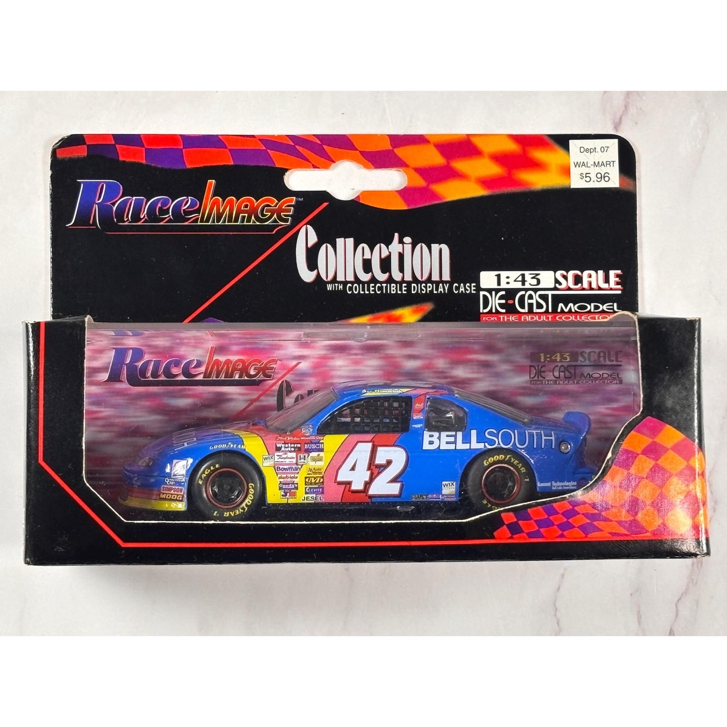 Joe Nemechek #42 Bell South Nascar 1/43 Race Image 1998 Monte Carlo Diecast