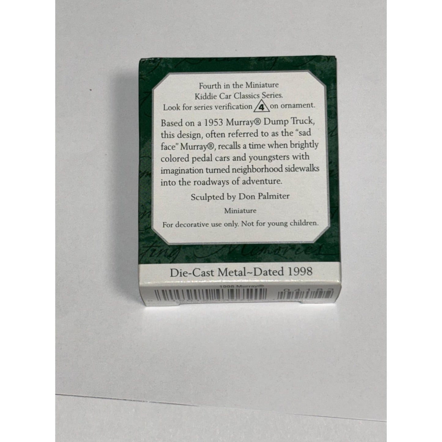 Hallmark Keepsake Ornament Murray Dump Truck 1998 Kiddie Car Classics