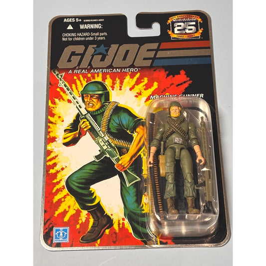GI Joe 25th Anniversary Machine Gunner Rock 'N Roll Hasbro Foil Action Figure