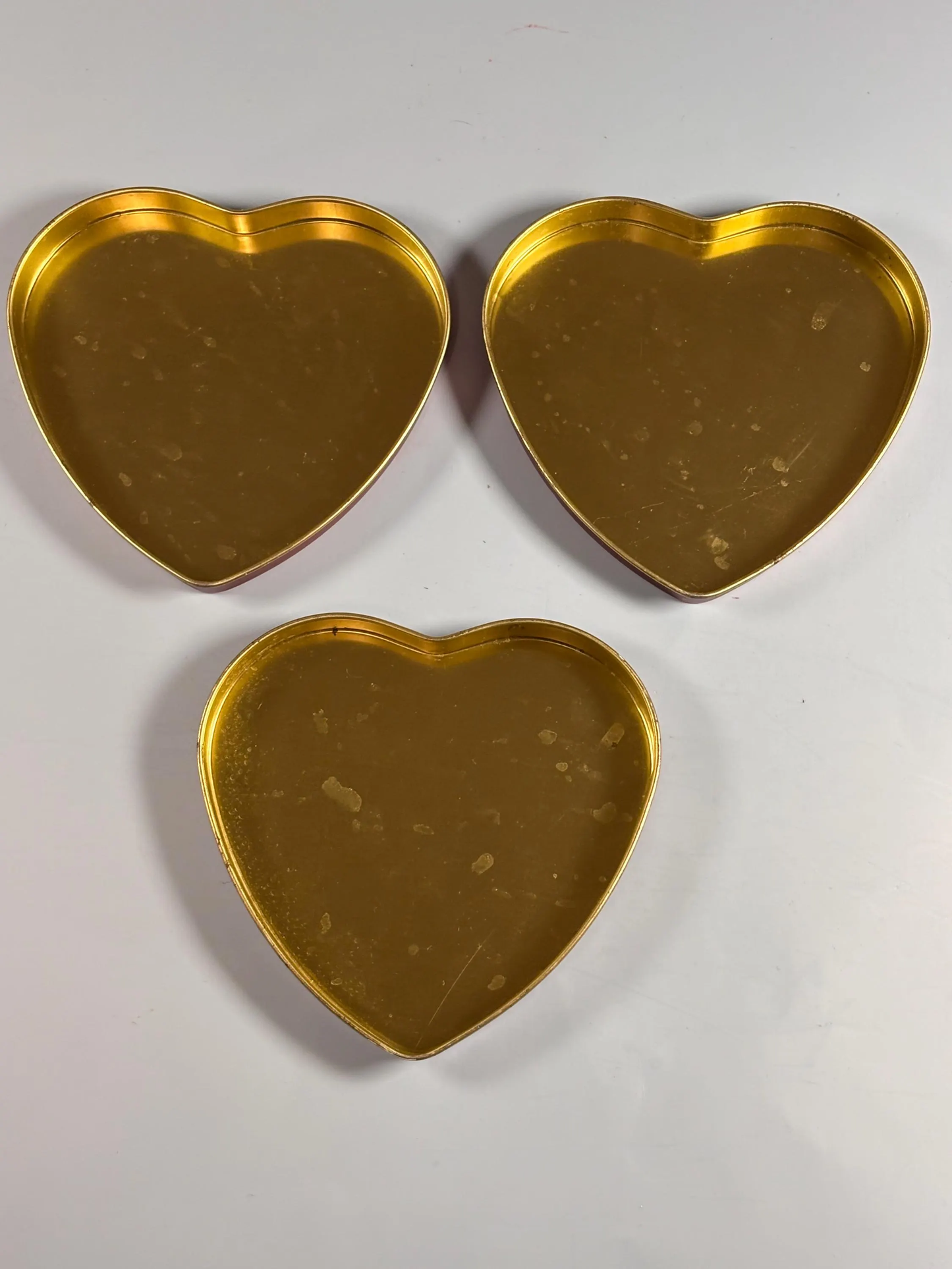 Lot of 3 Elvis Presley Russell Stover Christmas Candy Tin Vintage Heart Shaped
