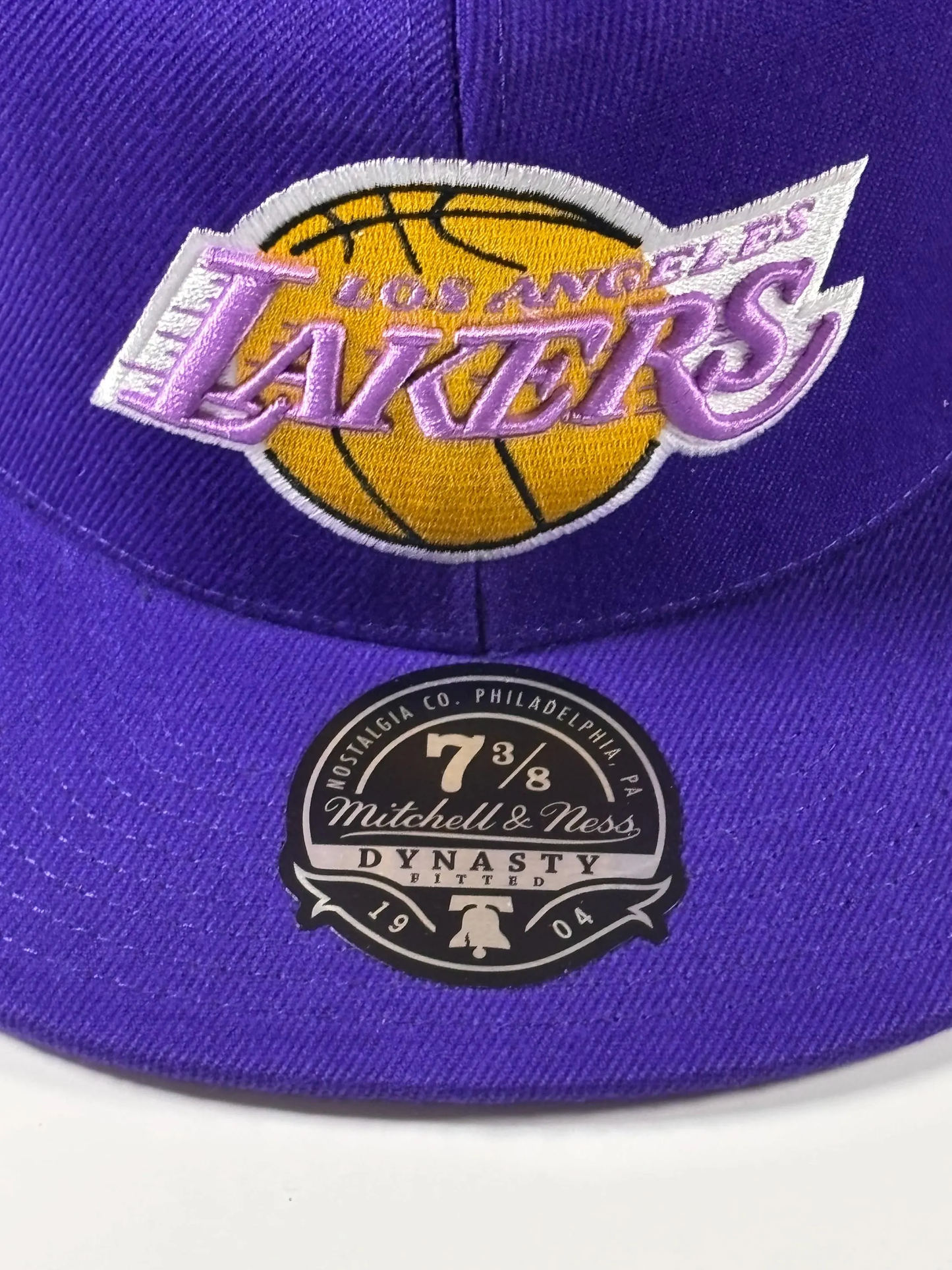 Mitchell & Ness LA Los Angeles Lakers Purple 1987 NBA Finals Fitted Hat 7 3/8 New