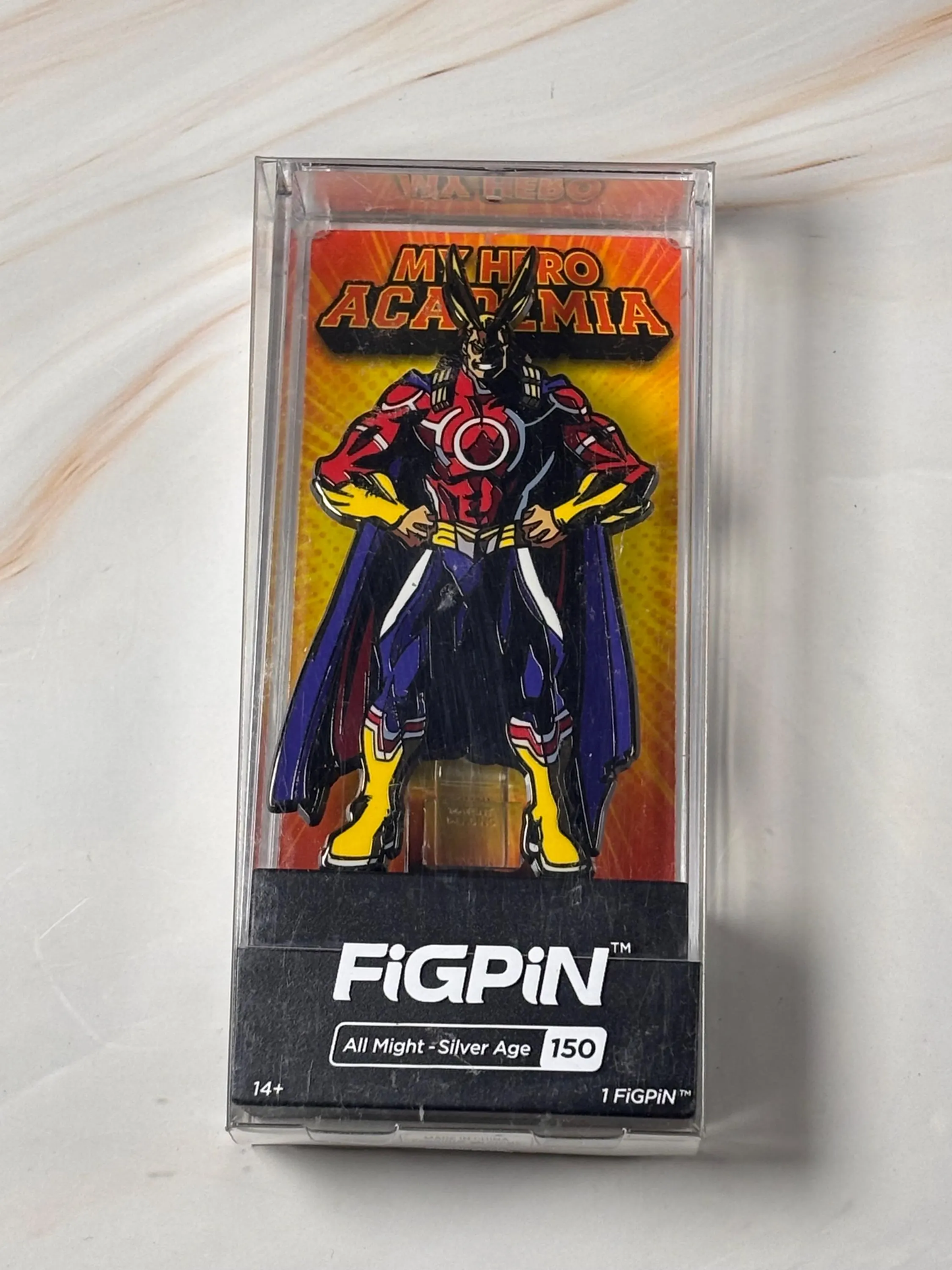 FiGPiN My Hero Academia MHA All Might Silver Age #150  Funimation New Collectible Enamel Pin