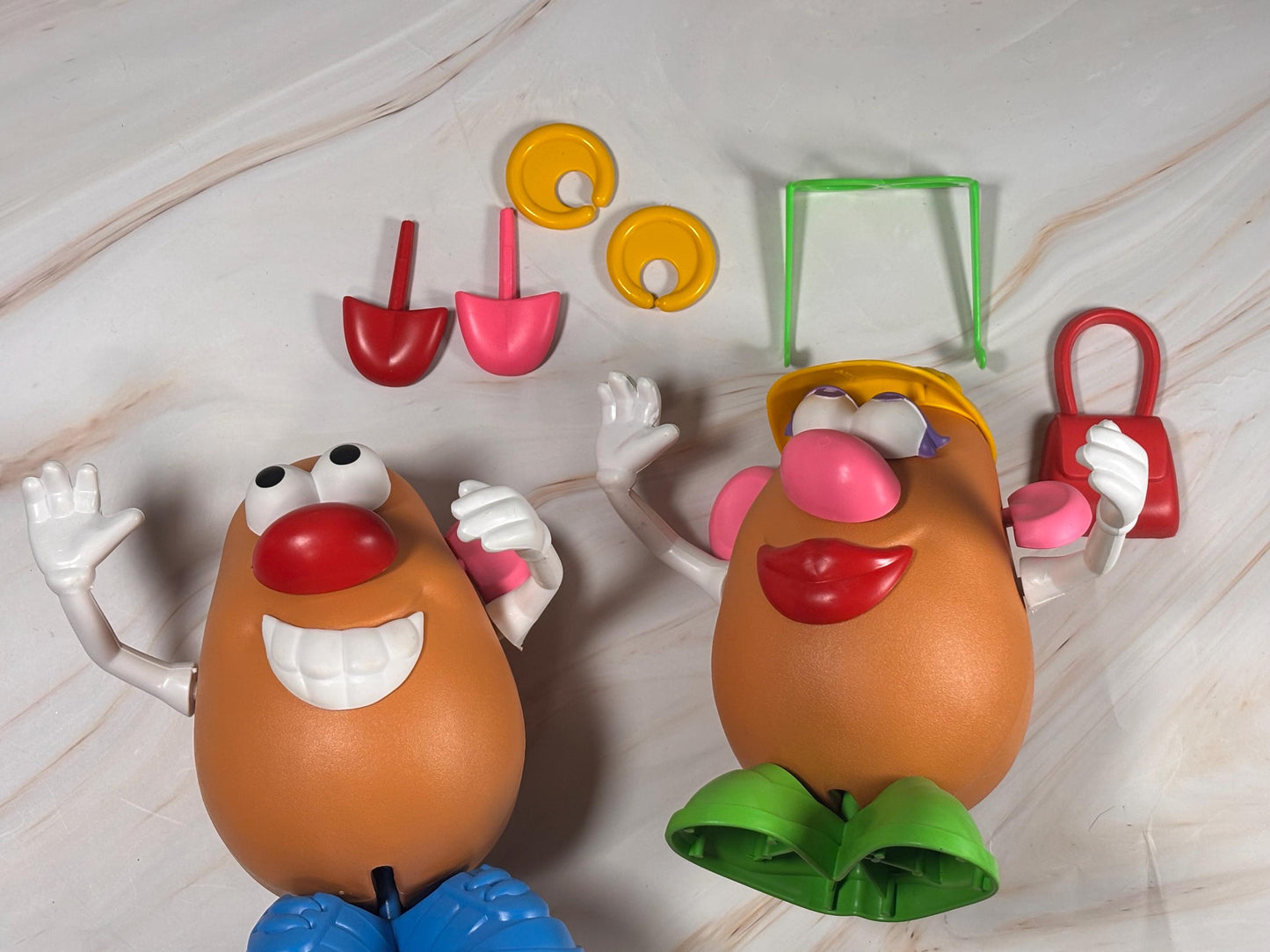 VTG Hasbro Playskool Mr. & Mrs. Potato Head Toy 6" With Accessories 1992-1995