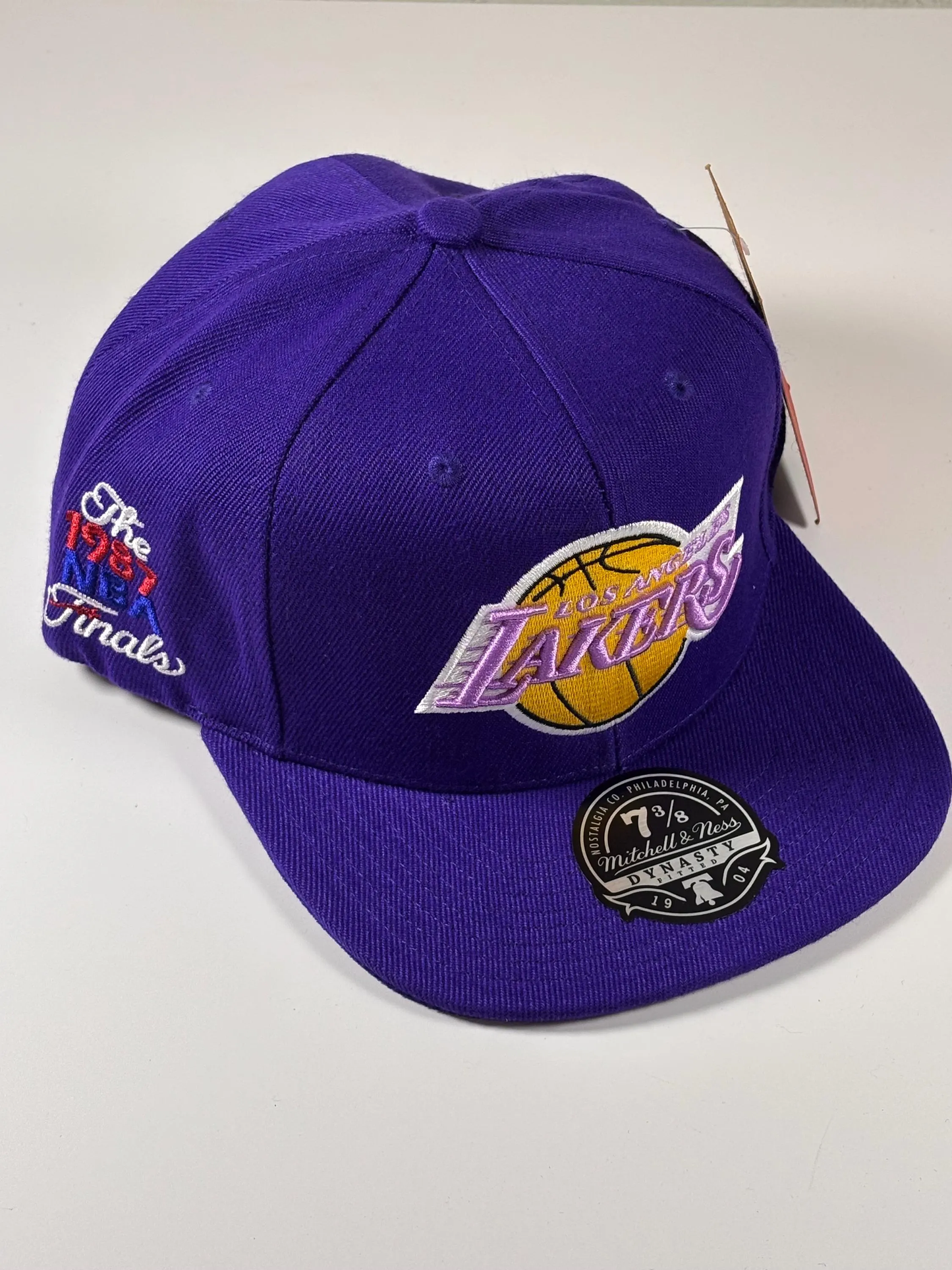 Mitchell & Ness LA Los Angeles Lakers Purple 1987 NBA Finals Fitted Hat 7 3/8 New