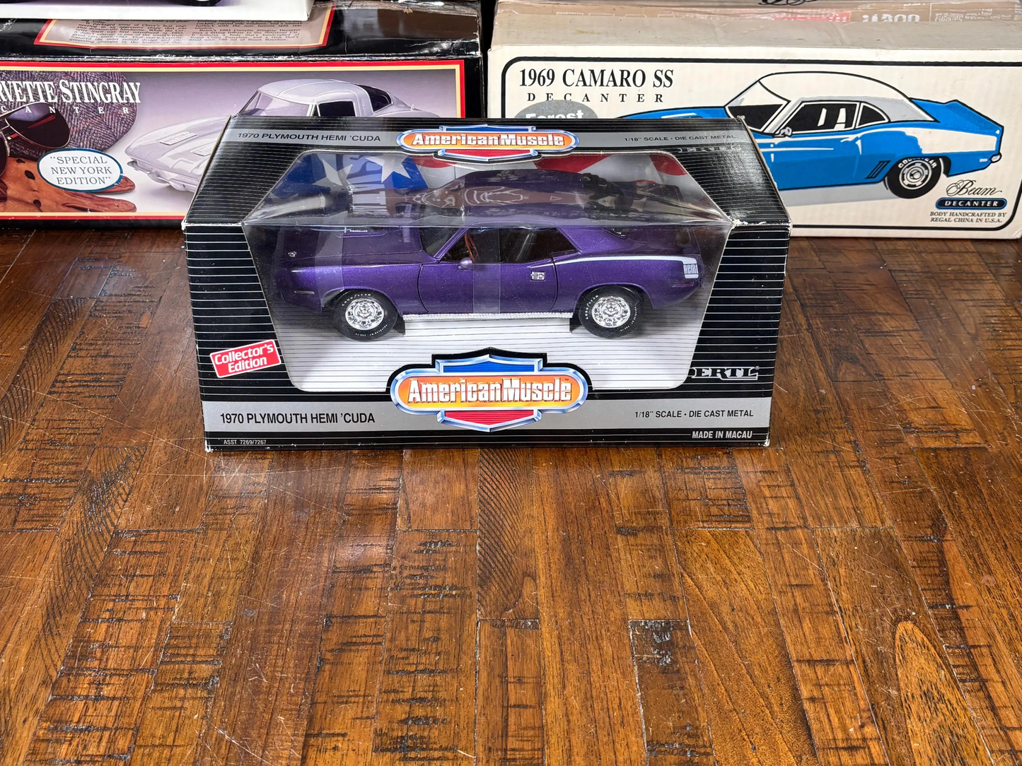 1995 ERTL American Muscle 1970 Purple Plymouth Hemi Cuda 1:18 Collectors Ed New