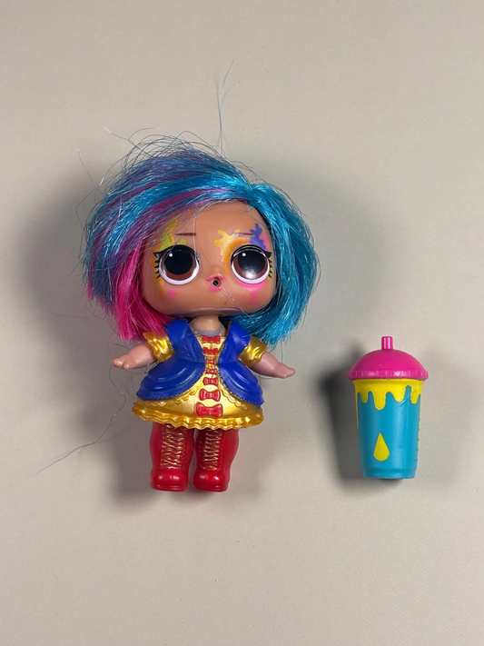 LOL Surprise Splatters Doll Hair Goals Makeover Series MGA Pink Teal Hair 2018