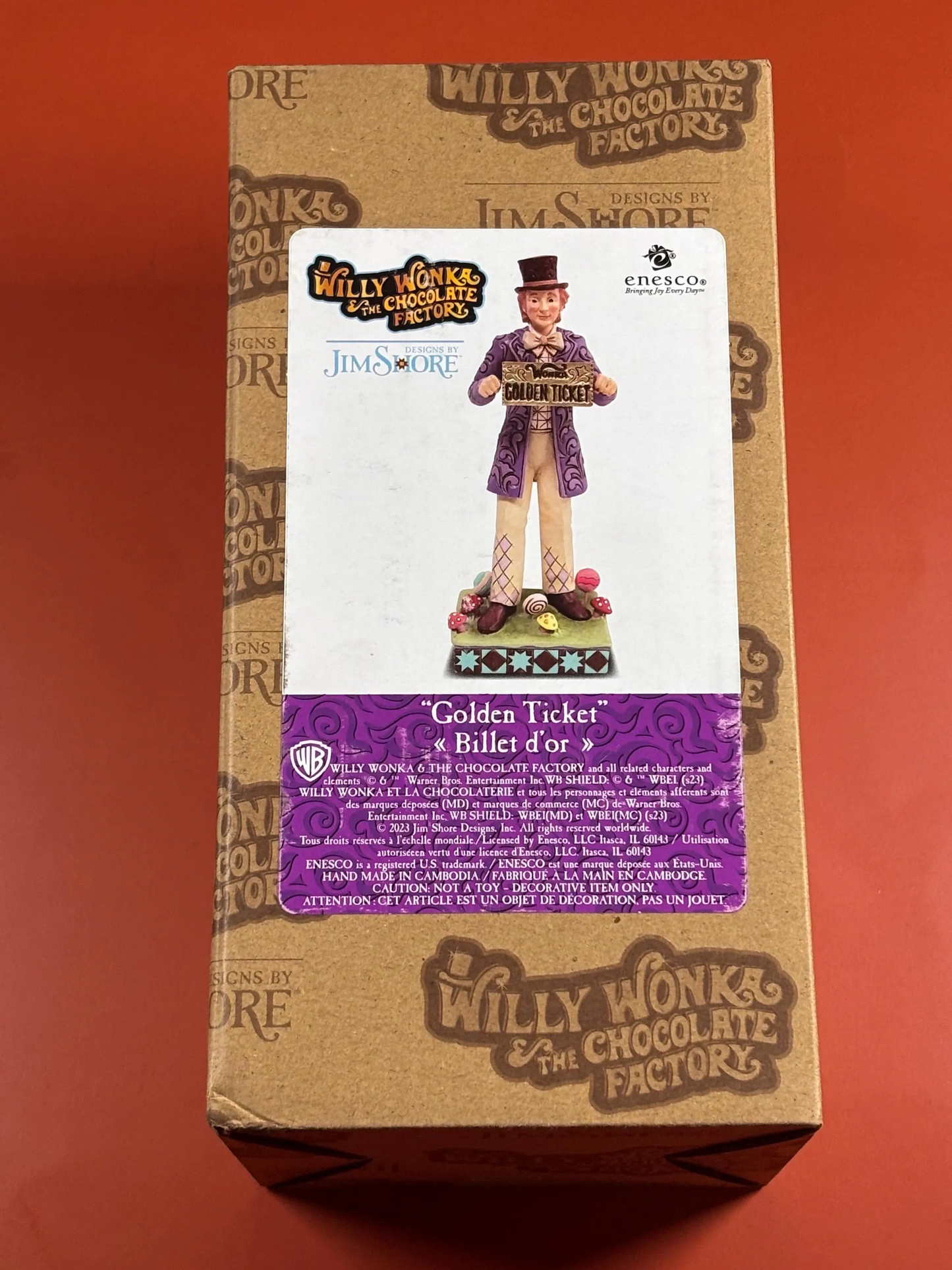 Jim Shore Willy Wonka Willy Wonka With Rotating Golden Ticket Figurine 6013720