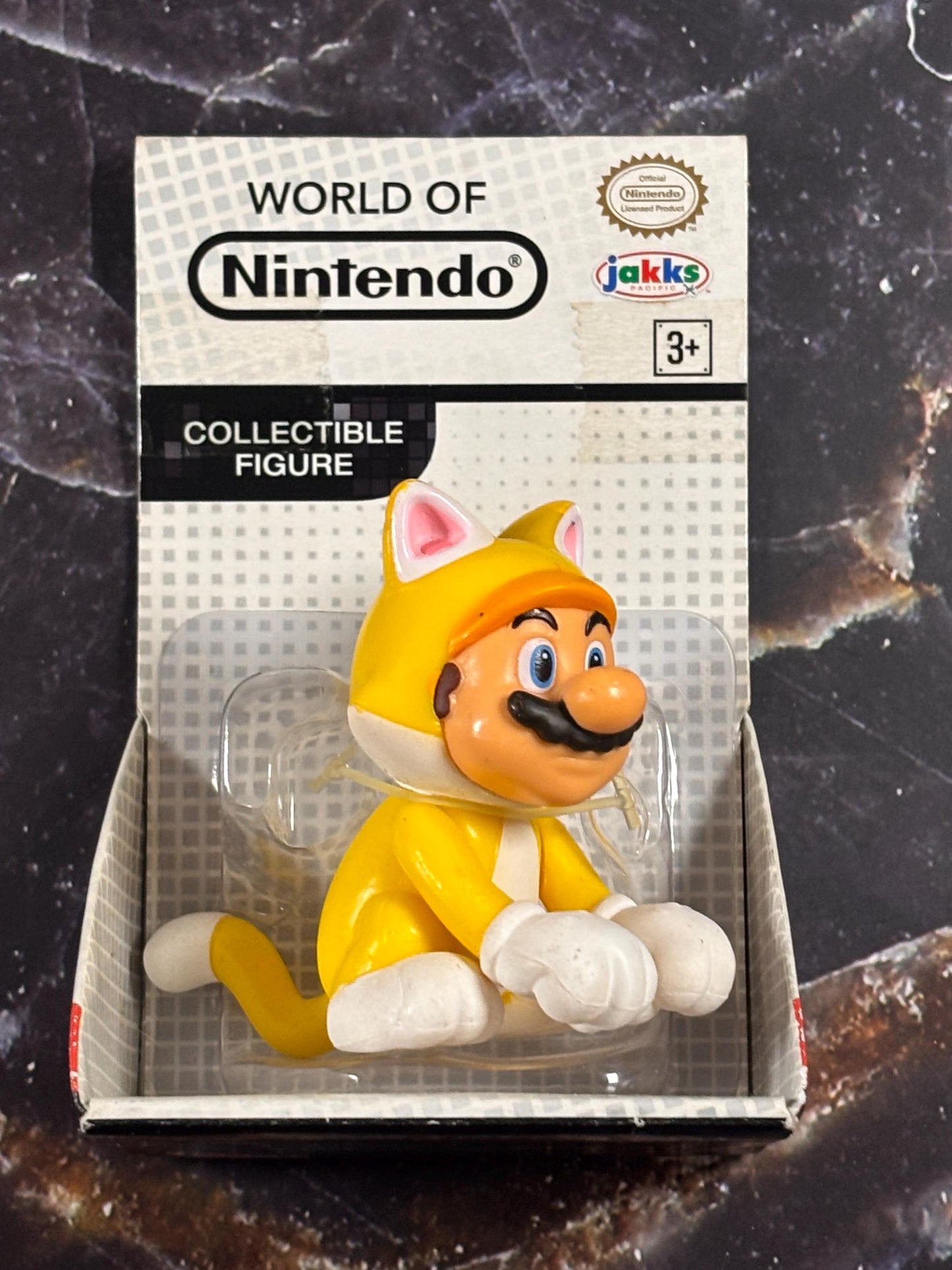 Jakks Pacific World of Nintendo 2.5" Super Mario Cat Mario Mini Action Figure New