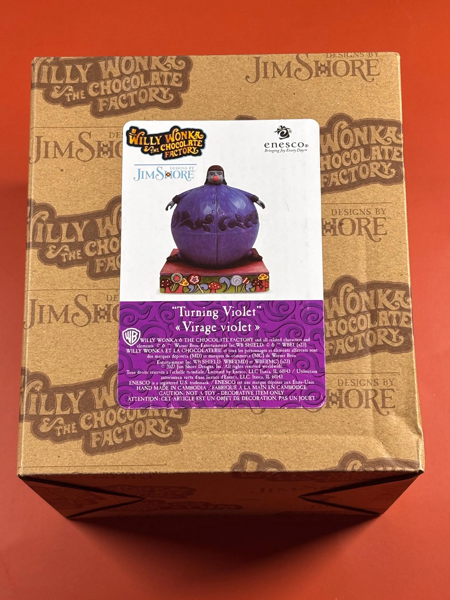 Jim Shore Willy Wonka Violet Blowing Bubble Figurine 6013725 Charlie Chocolate
