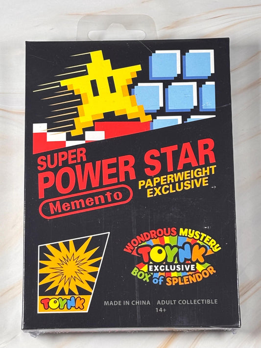 Rare Toynk 8-bit Super Power Nintendo Star Memento Paperweight Exclusive Brand New