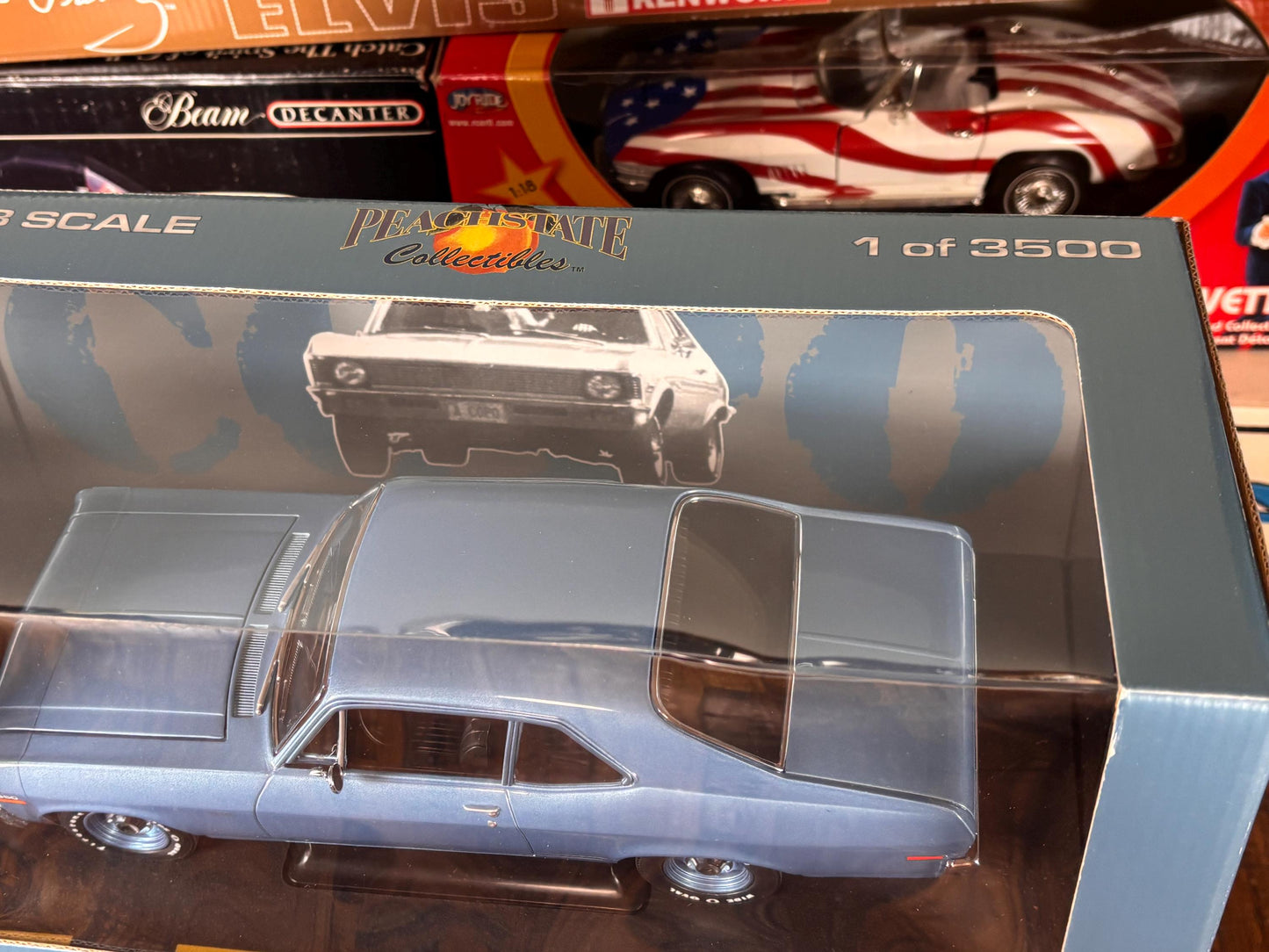 Peach State Gmp 1970 Chevy Chevrolet Copo Nova 1/18  1 Of 3500 Diecast Blue New
