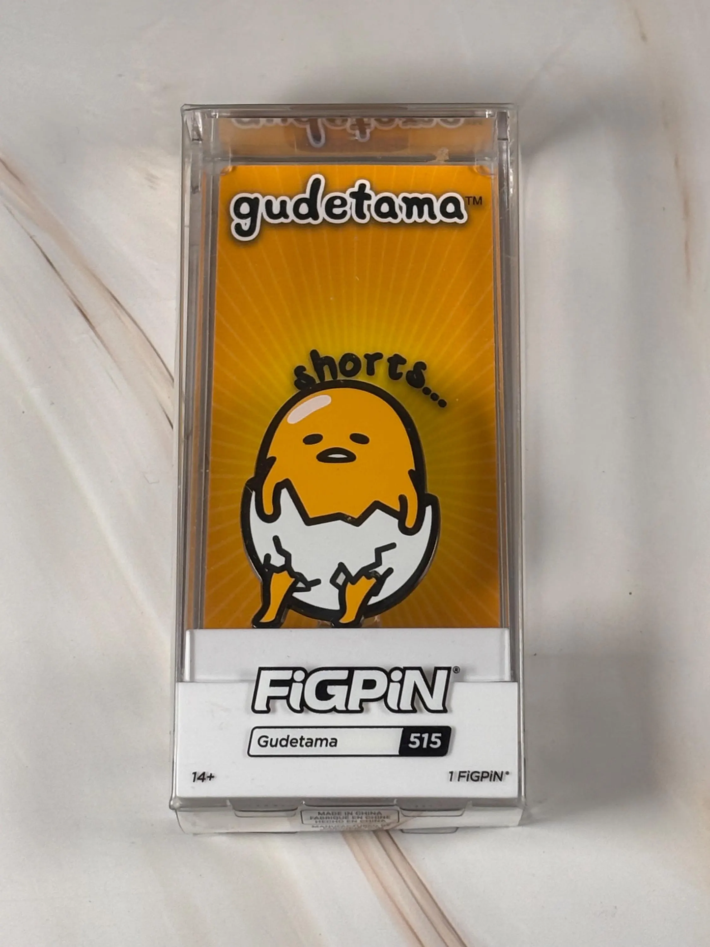 FigPin Gudetama Limited Edition 1,500 Egg  Shorts 515 New Collectible Enamel Pin