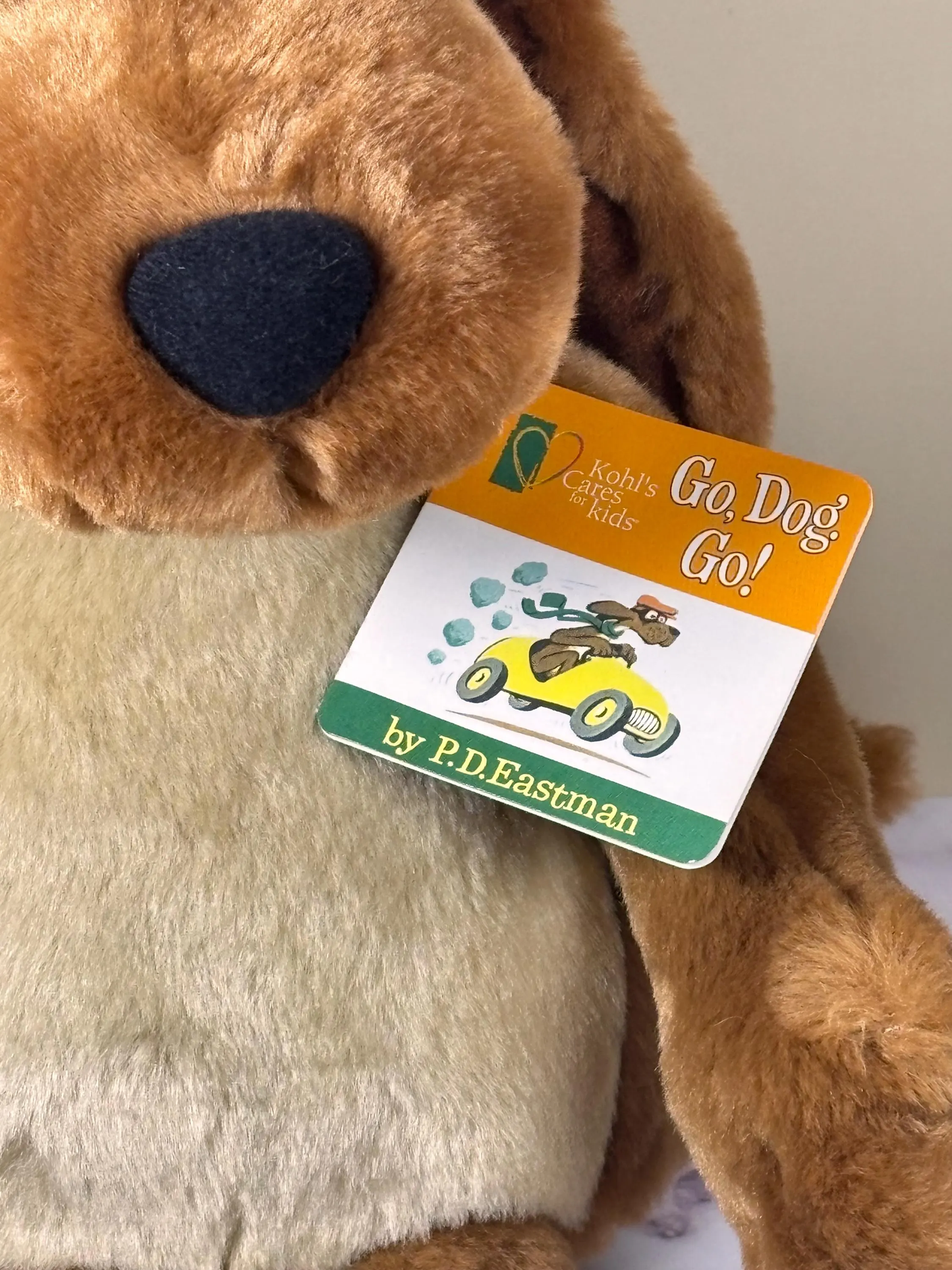 Kohls Cares Go Do Go Dog 17" Plush Orange Green Hat Scarf Stuffed Animal New